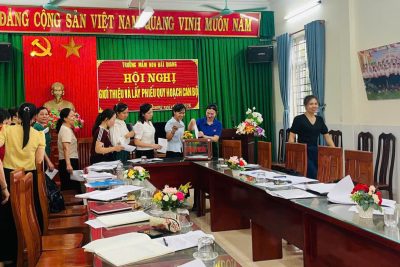 TRƯỜNG MẦM NON HẢI QUANG TỔ CHỨC HỘI NGHỊ LẤY PHIẾU TÍN NHIỆM QUY HOẠCH CÁN BỘ LÃNH ĐẠO, QUẢN LÝ