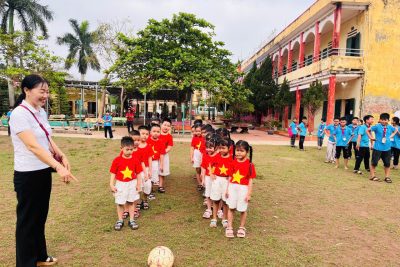HOẠT ĐỘNG TRẢI NGHIỆM THAM QUAN TRƯỜNG TIỂU HỌC  CỦA CON LỚP 5 TUỔI TRƯỜNG MẦM NON HẢI QUANG